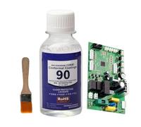 Peinture pour circuits imprimés - Mastic isolant transparent imperméable | Réparation PCB revêtement | Liquide à séchage rapide de 100 ml avec pinceau pour terminaux de jonction isolant