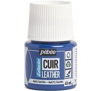 Pébéo - Setacolor Cuir -Peinture Acrylique pour Cuir et Similicuir - Personnalisation Sac, Chaussure, Sneaker- Résistance rayures, pliures, frottements - Finition Mate/Satinée - Bleu Ultramarin- 45 ml