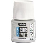 Peinture pour cuir et simili - Métal argent - Setacolor Cuir - Pébéo - 45ml Argent