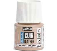 Pébéo - Setacolor Cuir -Peinture Acrylique pour Cuir et Similicuir - Personnalisation Sac, Chaussure, Sneaker- Résistance rayures, pliures, frottements - Finition Mate/Satinée - Taupe - 45 ml