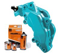 FOLIATEC Kit de peinture pour étriers de frein, résistant à la chaleur, kit complet pour 4 étriers de frein, Ocean Turquoise, jeu de 7 pièces