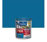 Peinture pour Fer Extérieur - Brillant - 0,25L - Bleu Océan RAL 5017 - Ripolin