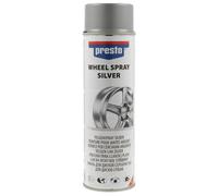 presto 428924 Aérosol pour jantes Universal argent 500 ml | Peinture combinée nitro, satinée, résistante à 80°C, OEM 428924