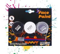 Peinture Pour Le Corps Et Le Visage - Kit De Peinture Pour La Peau De 7,68 Pouces | Formule Crème Lavable - Maquillage De Théâtre Maquillage Soluble À L'eau Avec Pinceaux Pour Halloween, Cosplay, Clow