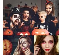 Peinture pour le visage et le corps Peinture de maquillage à base d'eau Pigments Sûrs Non-Toxique Hypoallergénique Peinture pour le visage Facile à nettoyer pour les enfants Adultes Halloween Cosplay
