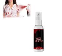 Peinture pour le Visage Halloween Effets Spéciaux SFX Kit de Maquillage Zombie Peau Cire Faux Sang Gel Cicatrice Eau Pulvérisation éponge (Set 3 : Spray plasma sanguin 60ml)