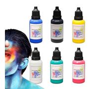 Peinture pour le visage - Kit de maquillage à base d'eau de 2,8 pouces pour les festivals, corps lavable et peinture oculaire avec une application facile, des peintures non toxiques pour Halloween, No