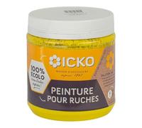 Peinture pour Ruches Icko, 1 L, Jaune, Sans Danger pour les Abeilles, Laque Satinée
