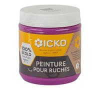Peinture pour Ruches Icko, Pourpre, 1 L, Sans Danger pour les Abeilles, Laque Satinée à l'Eau, Végétale