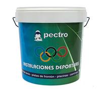 Peinture pour sols et installations sportives en beton intérieur et extérieur 14 L - Pinture sol courts de sport, garage, débarras et sous-sols - Différentes couleurs (14 L, Rouge)