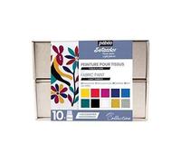 Peinture pour textile - Pébéo - Setacolor - 10 flacons de 45ml - Coloris Assortis - Créativité illimitée