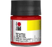 Peinture pour tissu - MARABU - Textil - Rouge - 50 ml - Résistante au lavage 60°C