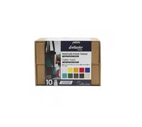 Peinture pour tissus Pébéo - Setacolor Set Initiation - 6 Flacons de 20 ml - Couleurs opaques