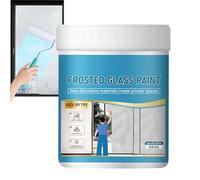 Peinture pour Verre Dépoli - Revêtement d'Intimité à Base d'Eau | Peinture Effet Givré pour Fenêtres et Portes | Finition Mate Imperméable pour Salle de Bain, Cuisine et Bureau, 500g 16 onces
