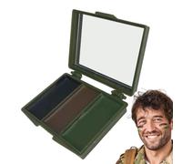 Peinture pour visage de chasse camouflage - huile de camouflage imperméable pour le visage et le corps, le maquillage de dissimulation compacte avec miroir, armée multicolore et peinture tactique