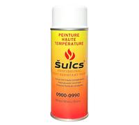 Peinture Professionnelle Haute Température 900° - Aérosol 400ml - Blanc Ref. 0990 - Haut Pouvoir Couvrant - Barbecue Braséro Four Poêle à bois Insert Cheminée Mécanique Auto Moto Radiateur ŠULCS BBQ®