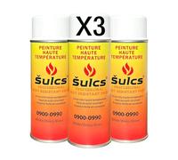 Peinture Professionnelle Haute Température 900° - Aérosol 400ml - Blanc Ref. 0990 - Haut Pouvoir Couvrant - Barbecue Braséro Four Poêle à bois Insert Cheminée Auto Moto Radiateur ŠULCS BBQ® (3)