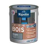 Peinture protection extrême bois - Gris Bleu RAL7000 - Satin - RIPOLIN - 2,5 L