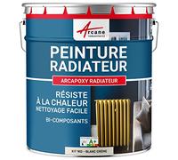 ARCANE INDUSTRIES Peinture radiateur, Fonte, Acier, alu, Chauffage, Toutes Couleurs, Peinture radiateur - 1 kg (jusqu'à 5 m² en 2 Couches) Blanc Crème - RAL 9001