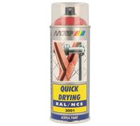 PEINTURE RAL ACRYL RAL3001 BRILLANT AEROSOL 400ML MOTIP