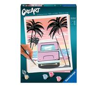 Ravensburger - CreArt Grand Format 24x30 cm - Beach Life - Loisir créatif - Peinture par numéros - Adulte - Activité détente et créative - Dès 12 Ans - 20131 - Version française