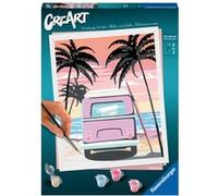 Ravensburger - CreArt Grand Format 24x30 cm - Beach Life - Loisir créatif - Peinture par numéros - Adulte - Activité détente et créative - Dès 12 Ans - 20131 - Version française