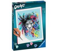 Ravensburger - CreArt Grand Format 24x30 cm - Boho Lion - Loisir créatif - Peinture par numéros - Adulte - Activité détente et créative - Dès 12 Ans - 20130 - Version française