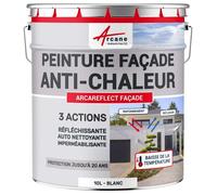 ARCANE INDUSTRIES Peinture façade, Anti Chaleur, coolroof, réfléchissante, ARCAREFLECT - 10 L Blanc