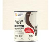 Peinture Relook bois MAISON DECO, blanc ecume satine, 1 l