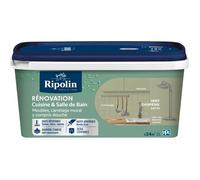 Peinture rénovation cuisine et salle de bain - Vert gaspesie - Satiné - Ripolin - 2L