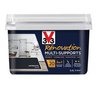 Peinture Rénovation multi-supports - V33 - Anthracite 0,5 L - Satin - Intérieur - 10 m²/L