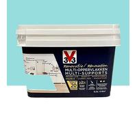 V33 Peinture rénovation multi-supports, Bleu nordique satin 0,5L