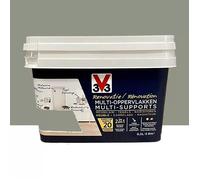 Peinture rénovation multi-supports - V33 - Vert kaki - Satiné - 0,5 L - Séchage rapide
