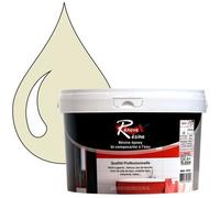 Peinture Résine 0.5L - Multisupport RAL 1013 - Blanc perlé - Faïence, Carrelage, Douche, Baignoire - Kit d'application
