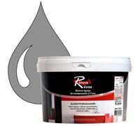 Peinture Résine 0.5L - Multisupport RAL 7045 - Telegris 1 - Faïence, Carrelage, Douche, Baignoire - Kit d'application