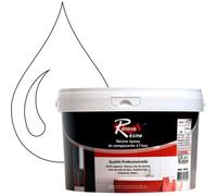 Peinture Résine 0.5L - Multisupport RAL 9010 - Blanc pur - Faïence, Carrelage, Douche, Baignoire - Kit d'application