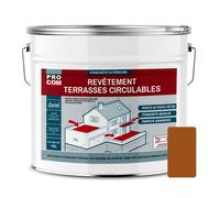 Peinture, résine d'étanchéité imperméabilisation terrasse circulable, balcon, sols extérieurs 10 litres #9B4F19