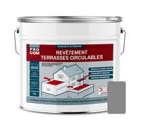 Peinture, résine d'étanchéité imperméabilisation terrasse circulable, balcon, sols extérieurs, béton, plusieurs coloris PROCOM