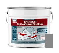 Peinture, résine d'étanchéité imperméabilisation terrasse circulable, balcon, sols extérieurs, béton, plusieurs coloris PROCOM 10 litres