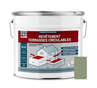 PRO COM Peinture, résine d'étanchéité imperméabilisation terrasse circulable, balcon, sols extérieurs, béton, plusieurs coloris 10 litres