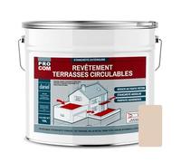 Peinture, résine d'étanchéité imperméabilisation terrasse circulable, balcon, sols extérieurs, béton, plusieurs coloris PROCOM 10 litres