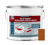 Peinture, résine d'étanchéité imperméabilisation terrasse circulable, balcon, sols extérieurs, béton, plusieurs coloris PROCOM 10 litres