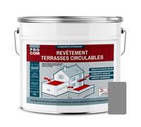 Peinture, résine d'étanchéité imperméabilisation terrasse circulable, balcon, sols extérieurs, béton, plusieurs coloris PROCOM 10 litres