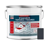 Peinture, résine d'étanchéité toiture, réparation tuiles, fissures, anti fuites, décore, protège 10 litres Gris Ardoise