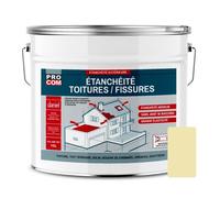 PRO COM Peinture, résine d'étanchéité toiture, réparation tuiles, fissures, anti-fuites, décore, protège, plusieurs coloris 10 litres