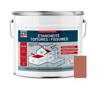 PRO COM Peinture, résine d'étanchéité toiture, réparation tuiles, fissures, anti-fuites, décore, protège, plusieurs coloris 10 litres