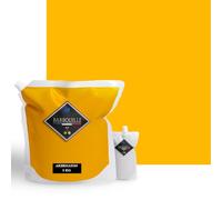 Peinture Résine Jaune Akhenaton - Résine Epoxy Bi-Composants - Effet Mat - Peinture Mur, Plafond, Boiserie, Carrelage & Métal - Lessivable - COV Fabriquée En France - 2,5 L - BARBOUILLE