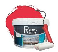 Peinture Résine multisupport Intérieur pour Faïence, Carrelage, Douche, Baignoire 5m² - RAL 3017 Rosé + Kit d'application OFFERT