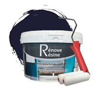 Peinture Résine multisupport Intérieur pour Faïence, Carrelage, Douche, Baignoire 5m² - RAL 5003 Bleu saphir + Kit d'application OFFERT