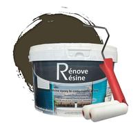 Peinture Résine multisupport Intérieur pour Faïence, Carrelage, Douche, Baignoire 5m² - RAL 6014 Olive jaune + Kit d'application OFFERT